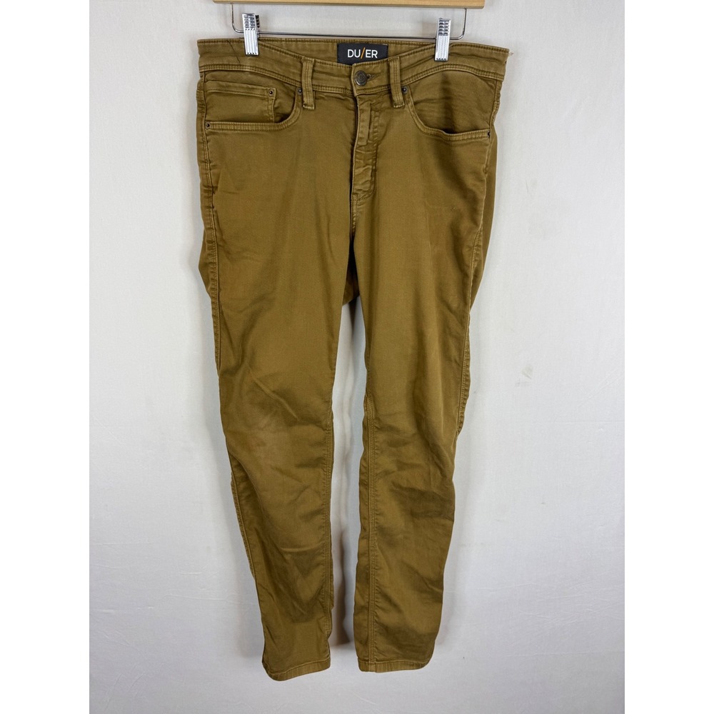 DU/ER N2X Slim Fit Performance Pants Tobacco Brown 32x32 Mens Tencel Stretch